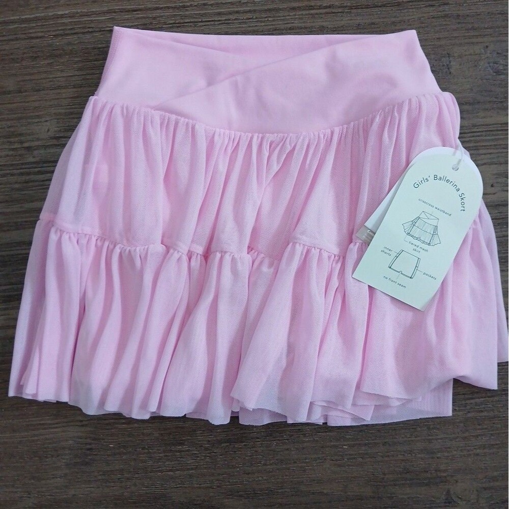 Blogilates Girls Ballerina Skort Pink M (8) NWT
